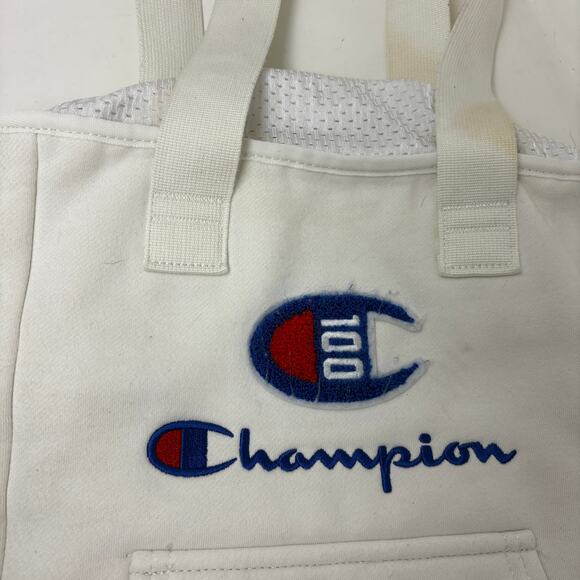 Champion C100 Convertible Backpack Tote Bag Sweatshirt White - Picture 3 of 8